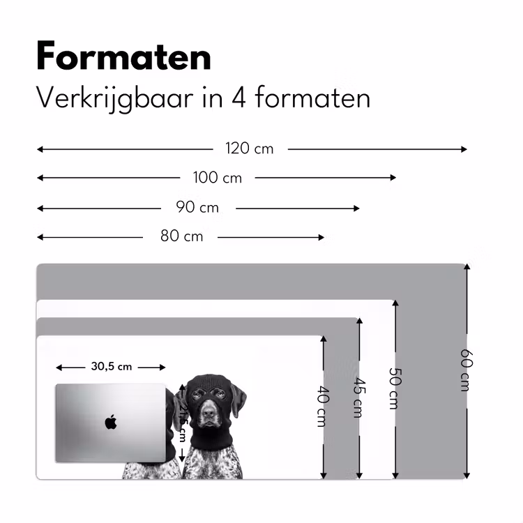 Bureau onderlegger - Honden - Bivakmuts - Zwart - wit — 8