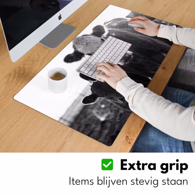 Bureau onderlegger - Koeien - Zwart - Wit — 6