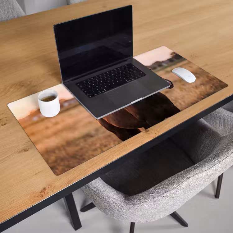 Bureau onderlegger - Paard - Zonsondergang - Bruin — 3