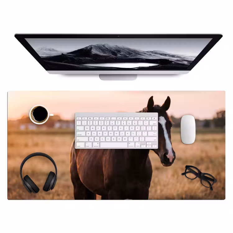 Bureau onderlegger - Paard - Zonsondergang - Bruin — 4