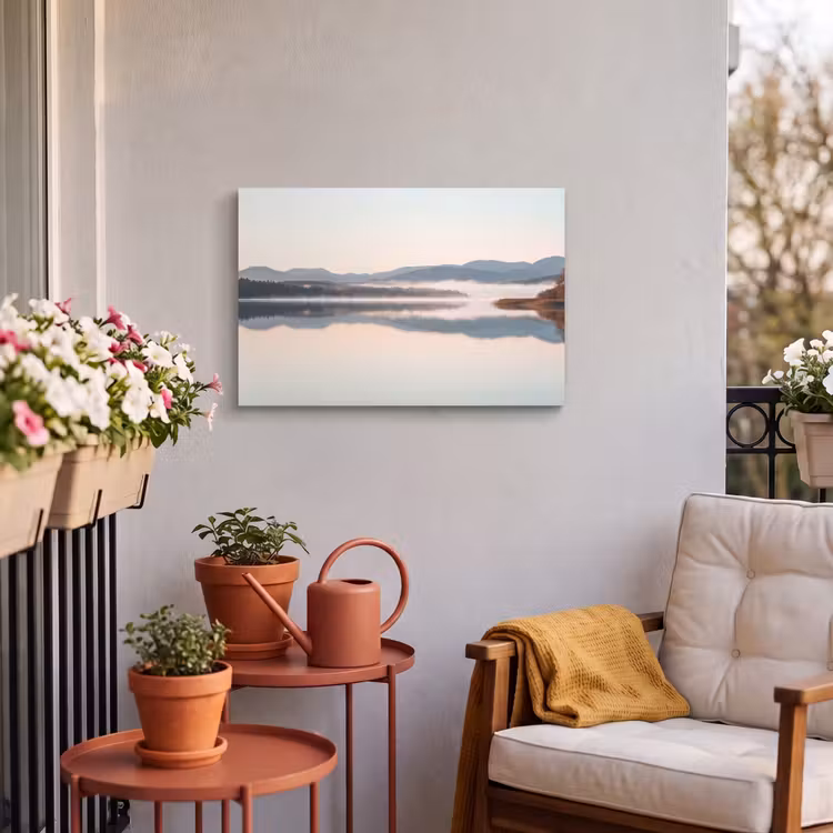 Buiten canvas - Water - Bomen - Mistlaag — 4