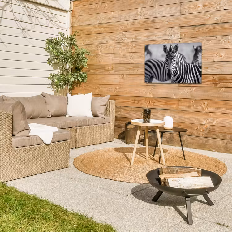 Buiten canvas - Zebra's - Zwart - Wit — 5