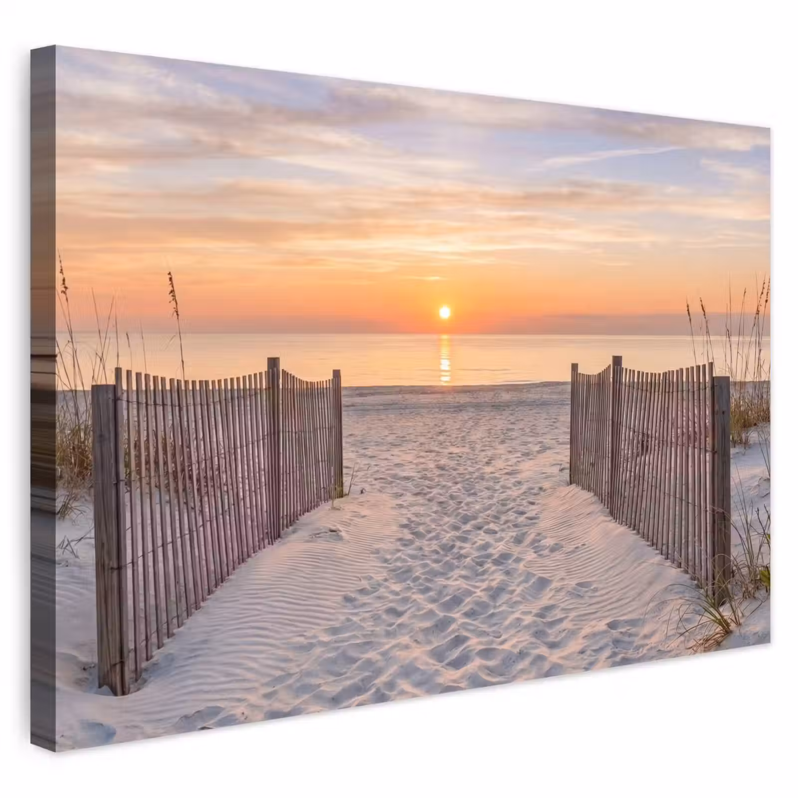 Buiten canvas - Zonsondergang - Strand - Zand — 1