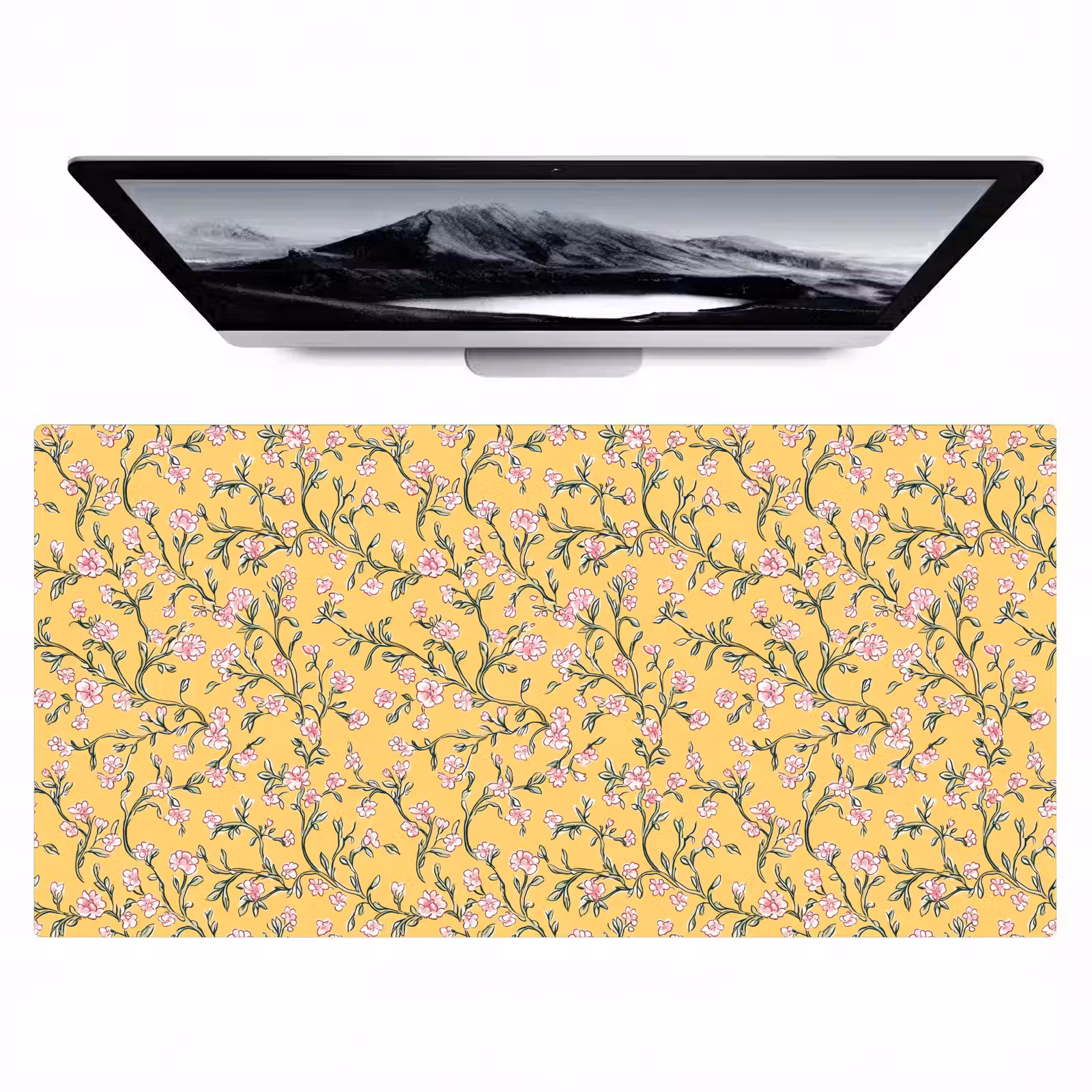 Bureau onderlegger - Bloemen - Motief - Geel — 1