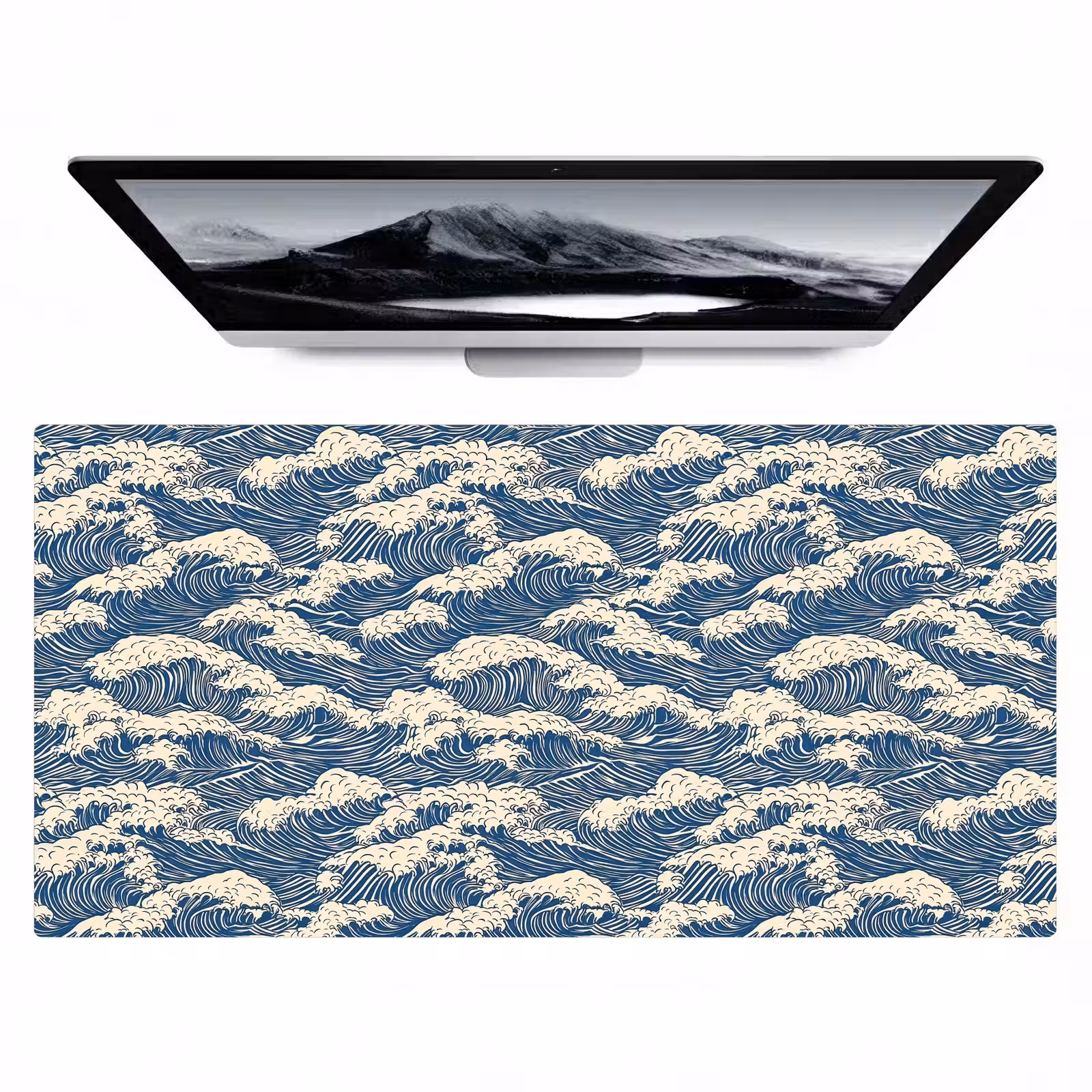Bureau onderlegger - Golven - Klassiek - Blauw — 1