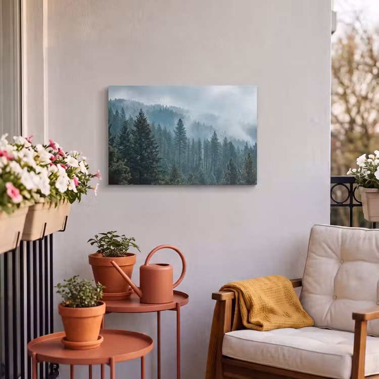 Buiten canvas - Naaldwoud - Bergen - Mist — 4
