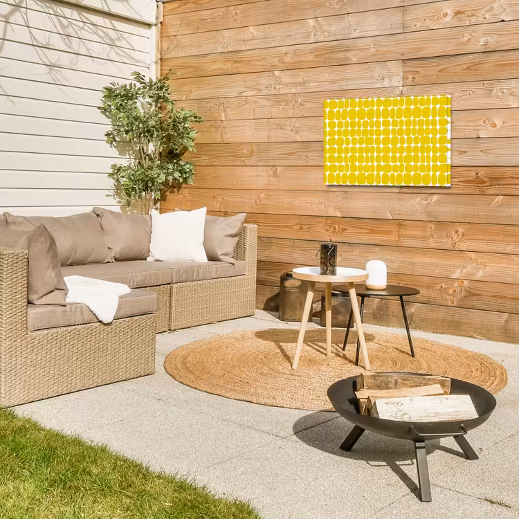 Buiten canvas - Stippen - Modern - Geel — 5
