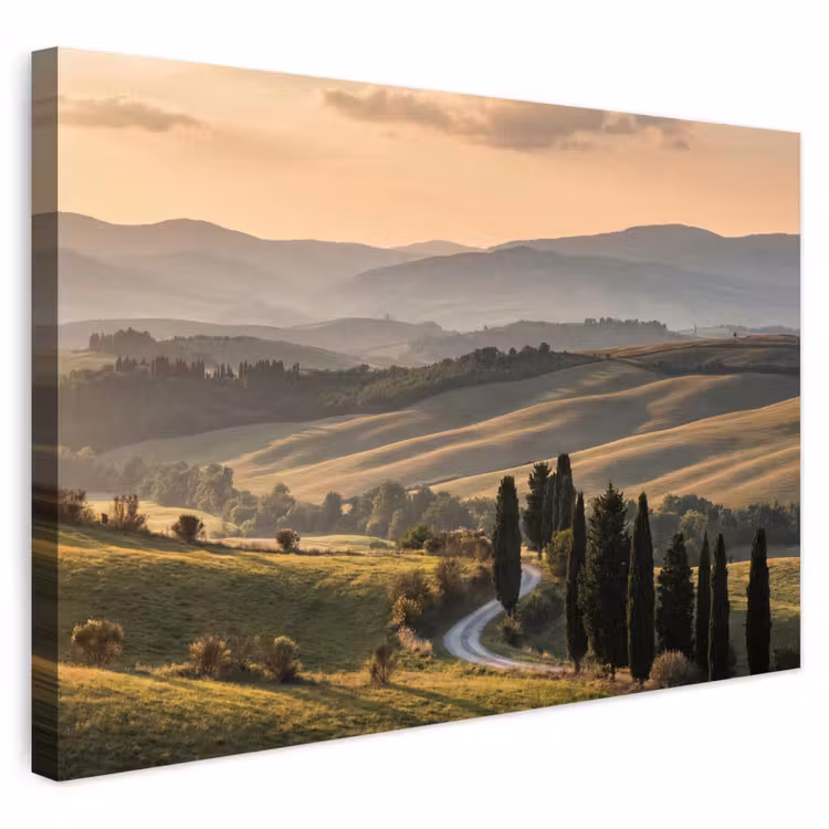 Buiten canvas - Toscaans - Landschap - Heuvels — 1