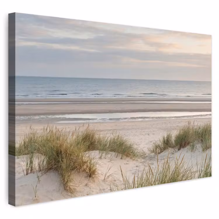 Buiten canvas - Zandstrand - Bewolkt - Duinen — 1