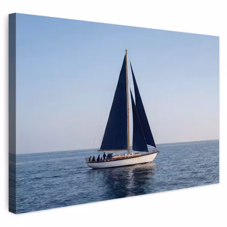 Buiten canvas - Zeilboot - Zee - Blauw — 1
