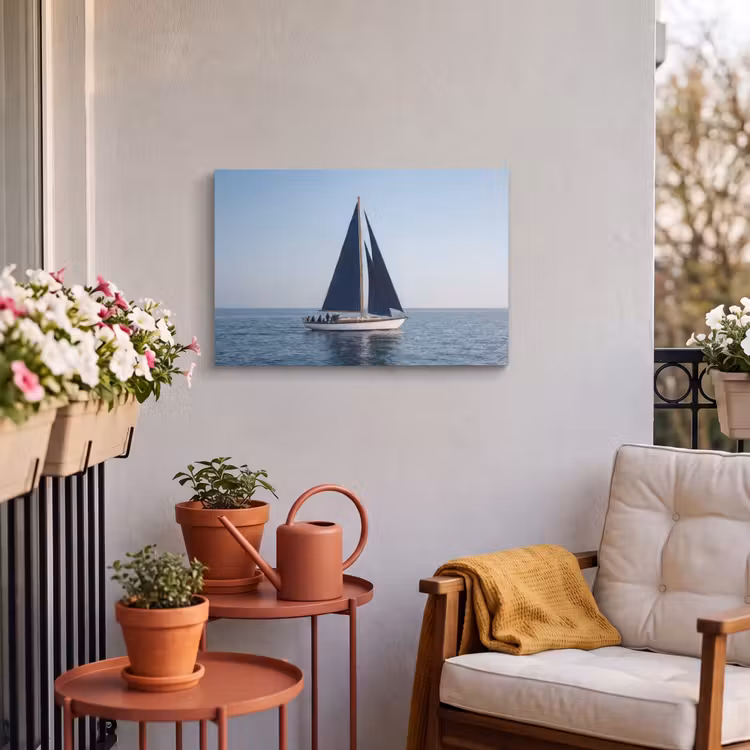 Buiten canvas - Zeilboot - Zee - Blauw — 4