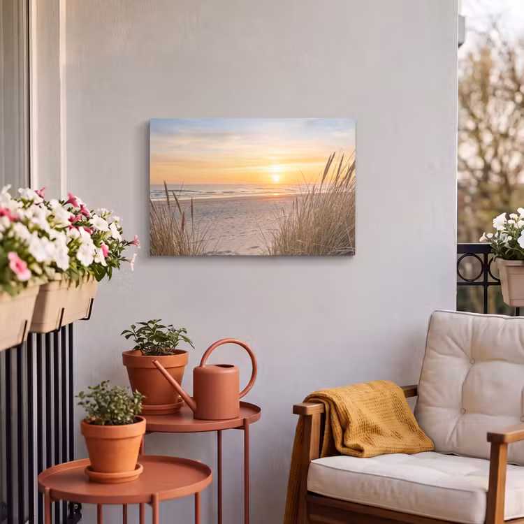 Buiten canvas - Zonsondergang - Duinen - Zee — 4