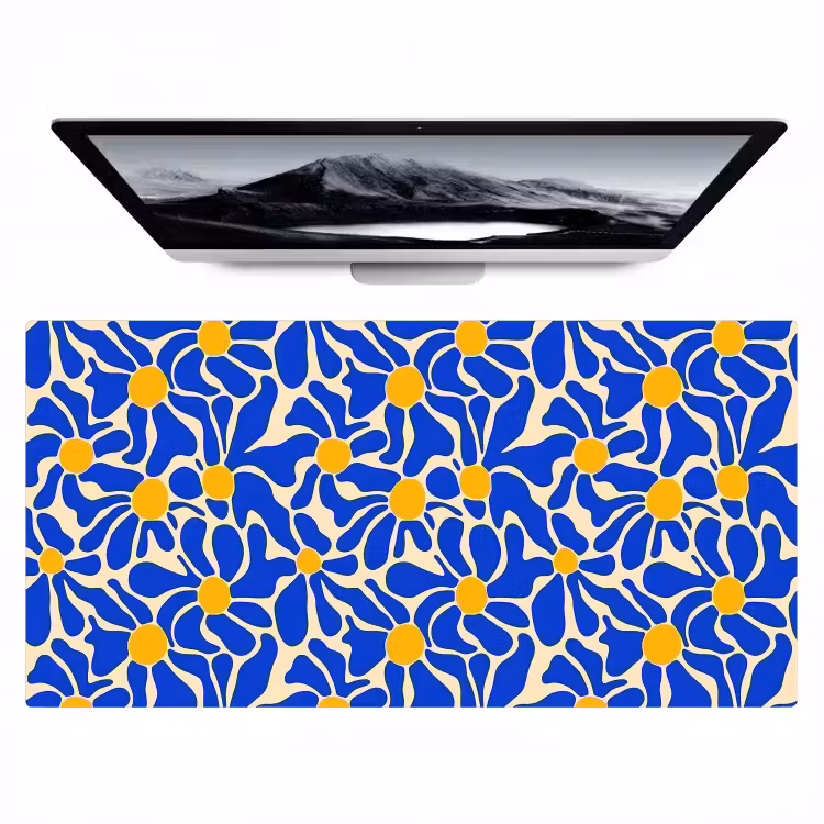 Bureau onderlegger - Abstract - Bloem - Blauw — 1