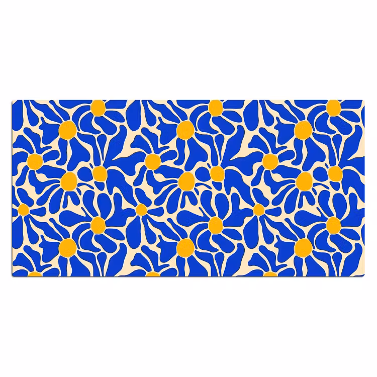 Bureau onderlegger - Abstract - Bloem - Blauw — 2
