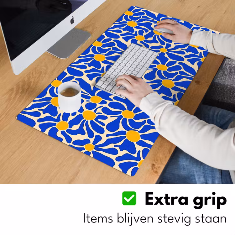 Bureau onderlegger - Abstract - Bloem - Blauw — 6