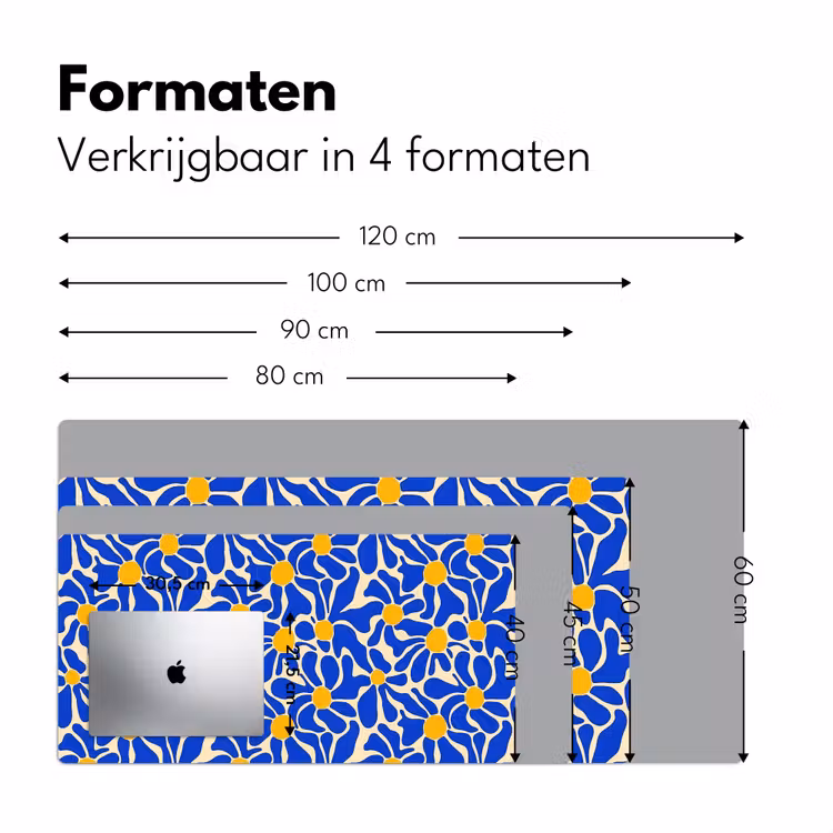 Bureau onderlegger - Abstract - Bloem - Blauw — 8