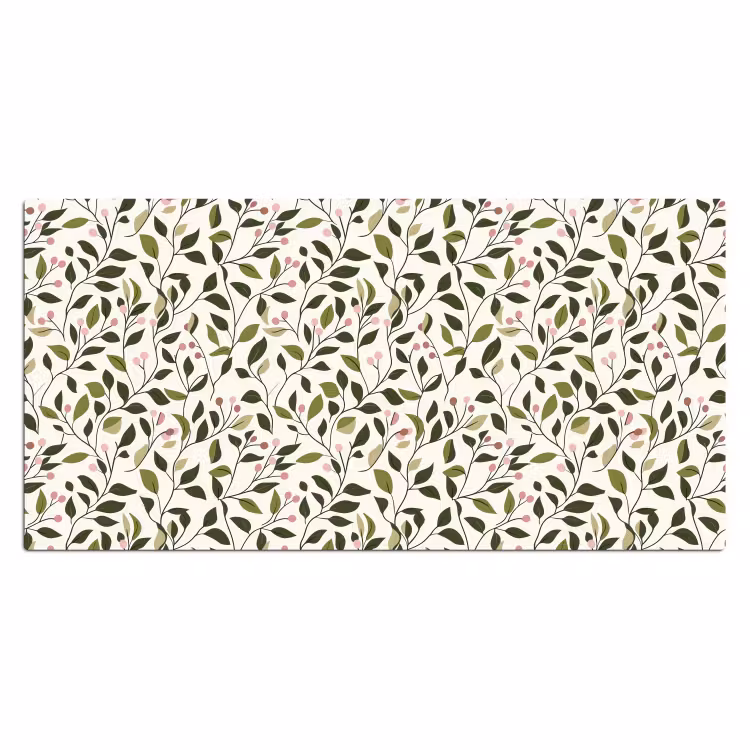 Bureau onderlegger - Bladeren - Bessen - Roze — 2