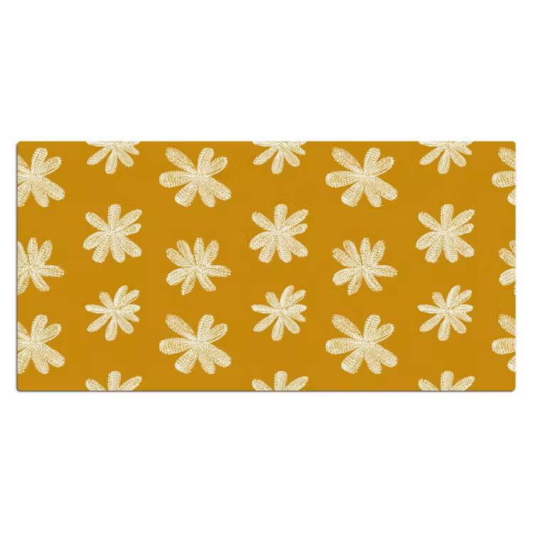 Bureau onderlegger - Bloem - Speels - Okergeel — 2