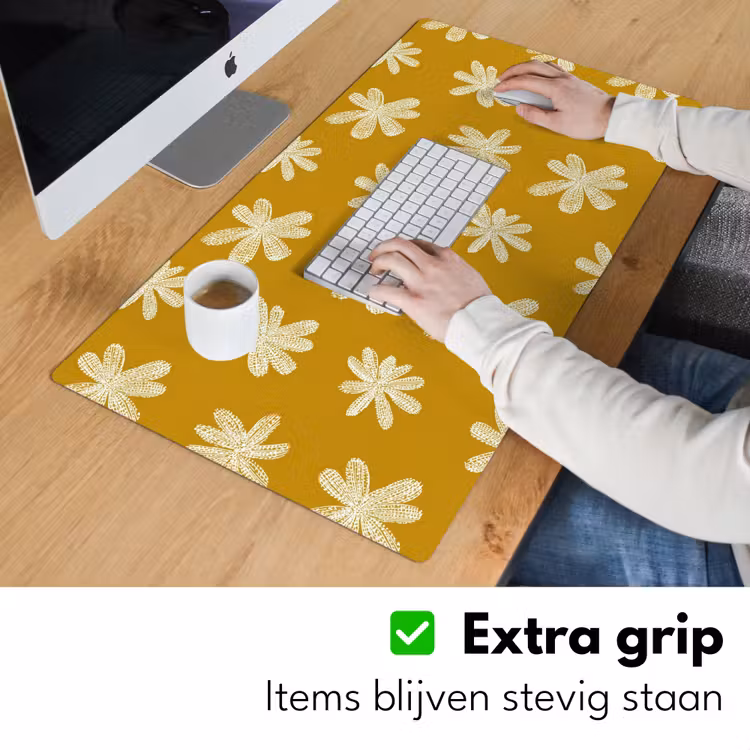 Bureau onderlegger - Bloem - Speels - Okergeel — 6
