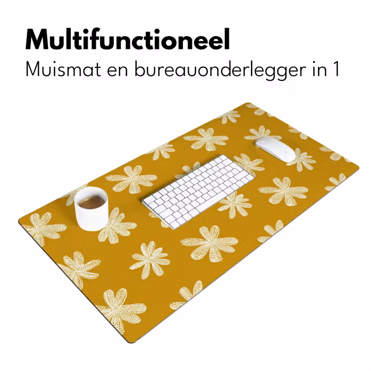 Bureau onderlegger - Bloem - Speels - Okergeel — 7
