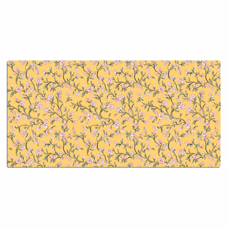 Bureau onderlegger - Bloemen - Motief - Geel — 2
