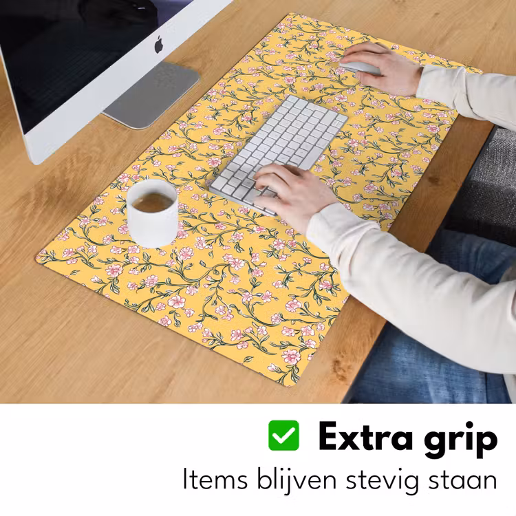 Bureau onderlegger - Bloemen - Motief - Geel — 6
