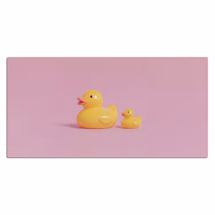 Bureau onderlegger - Eendjes - Vrolijk - Roze — 2