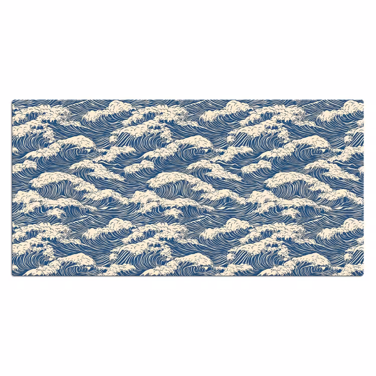 Bureau onderlegger - Golven - Klassiek - Blauw — 2