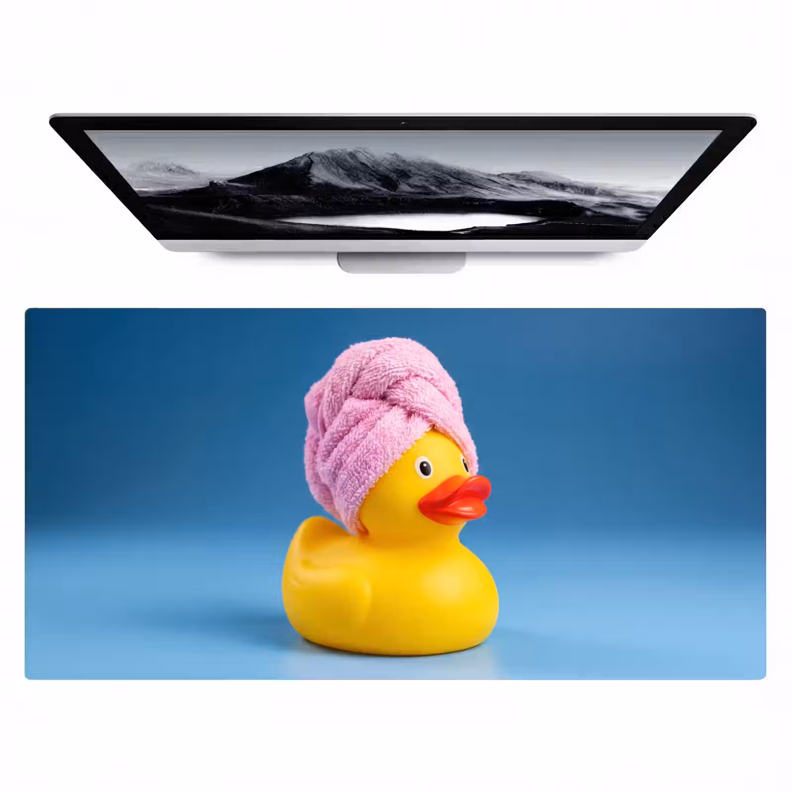 Bureau onderlegger - Badeend - Handdoek - Blauw — 1