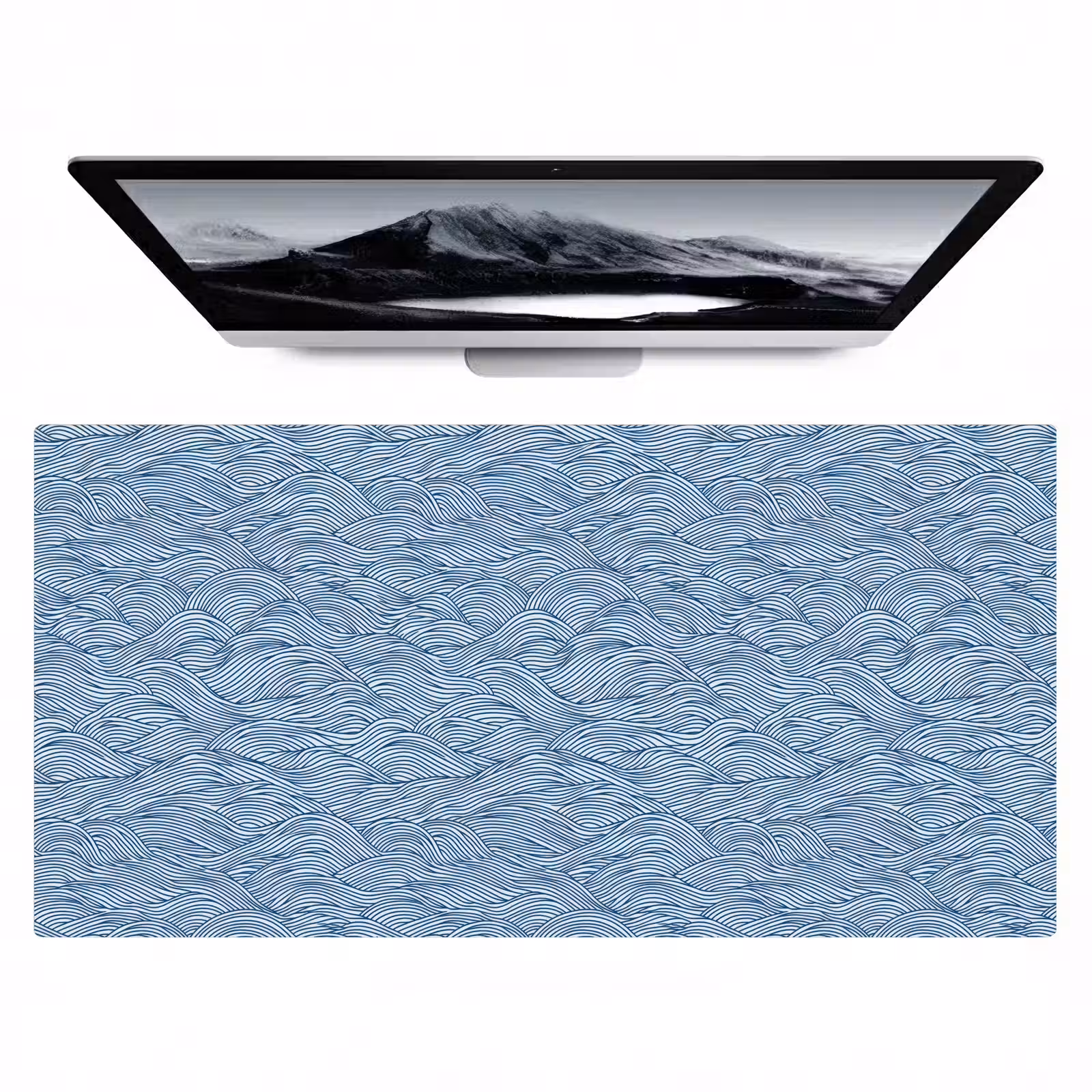 Bureau onderlegger - Golven - Ritmisch - Blauw — 1