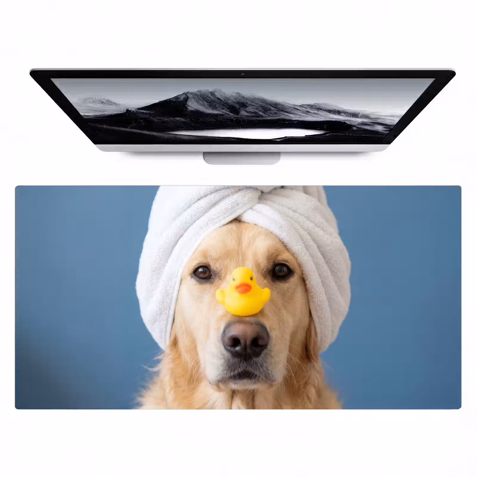 Bureau onderlegger - Hond - Badeend - Geel — 1