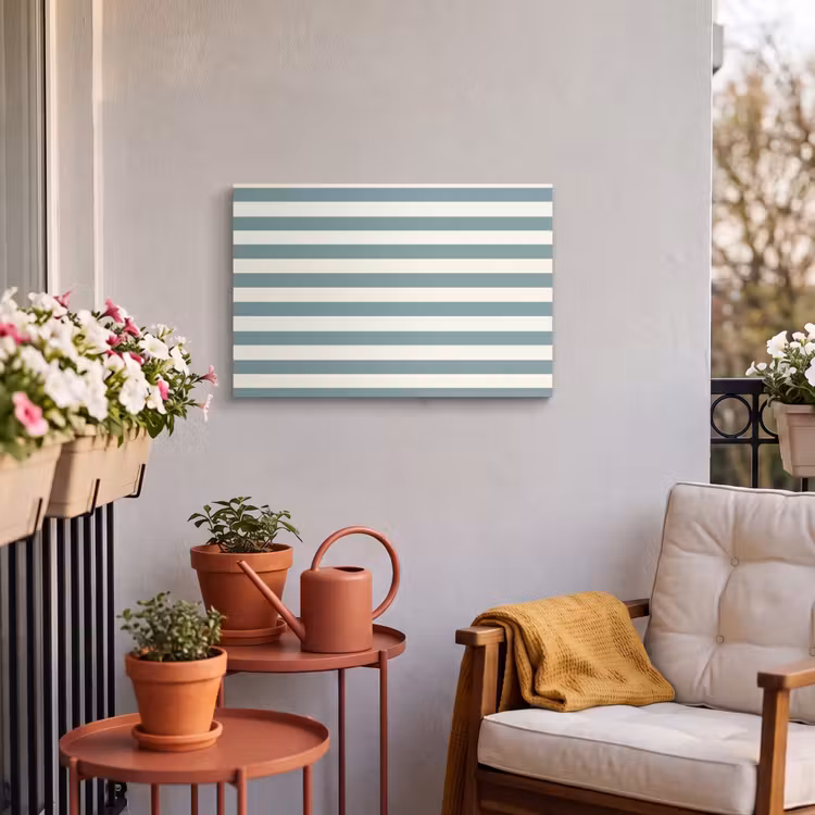 Buiten canvas - Strepen - Modern - Blauw — 4