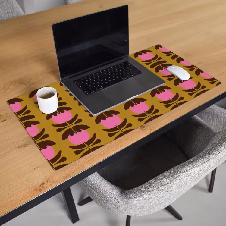 Bureau onderlegger - Abstract - Bloemen - Roze — 3