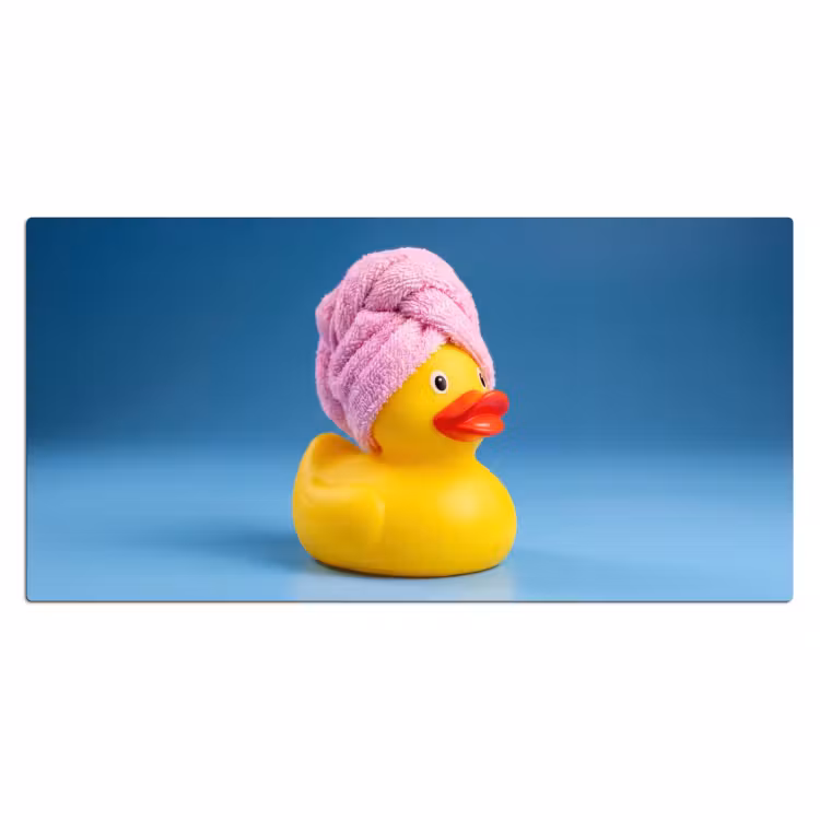 Bureau onderlegger - Badeend - Handdoek - Blauw — 2
