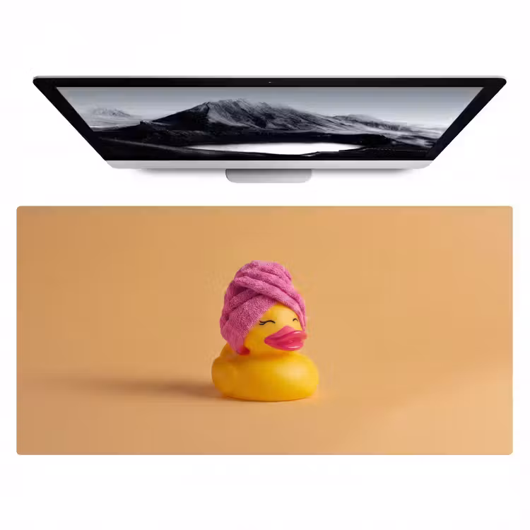 Bureau onderlegger - Badeend - Handdoek - Kleurrijk — 1