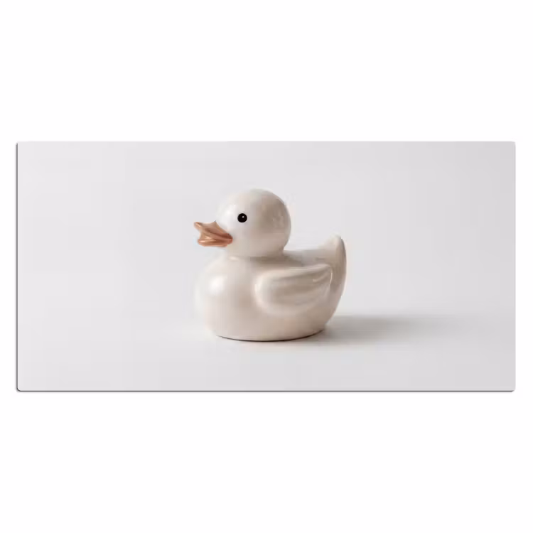 Bureau onderlegger - Badeend - Minimalistisch - Wit — 2