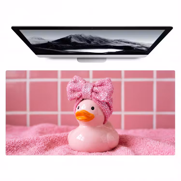 Bureau onderlegger - Badeend -Strik - Roze — 1