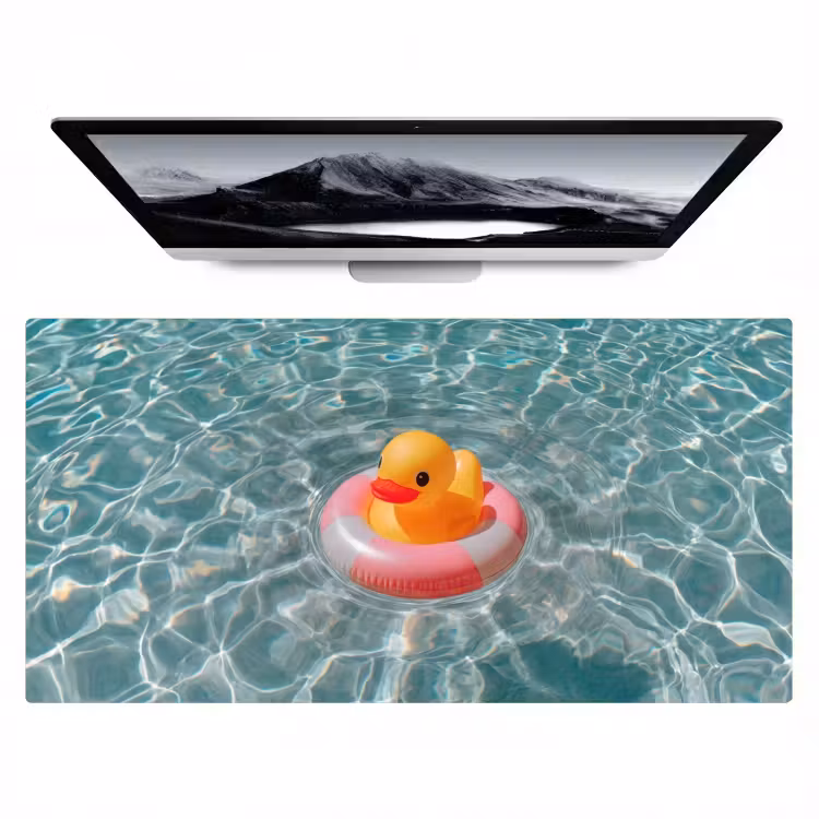 Bureau onderlegger - Badeend - Zwemband - Geel — 1