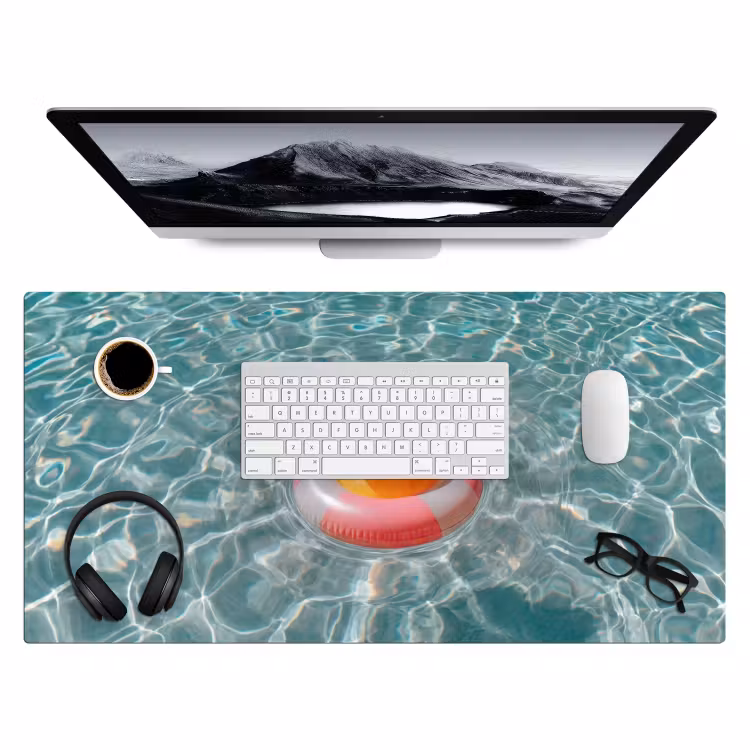 Bureau onderlegger - Badeend - Zwemband - Geel — 4