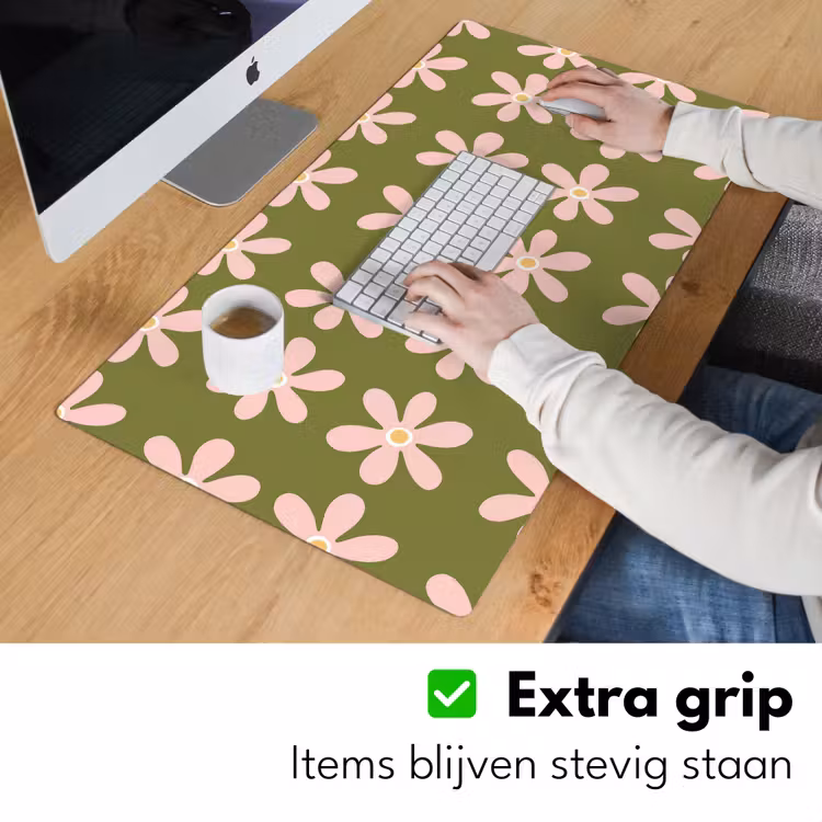 Bureau onderlegger - Bloem - Modern - Groen — 6