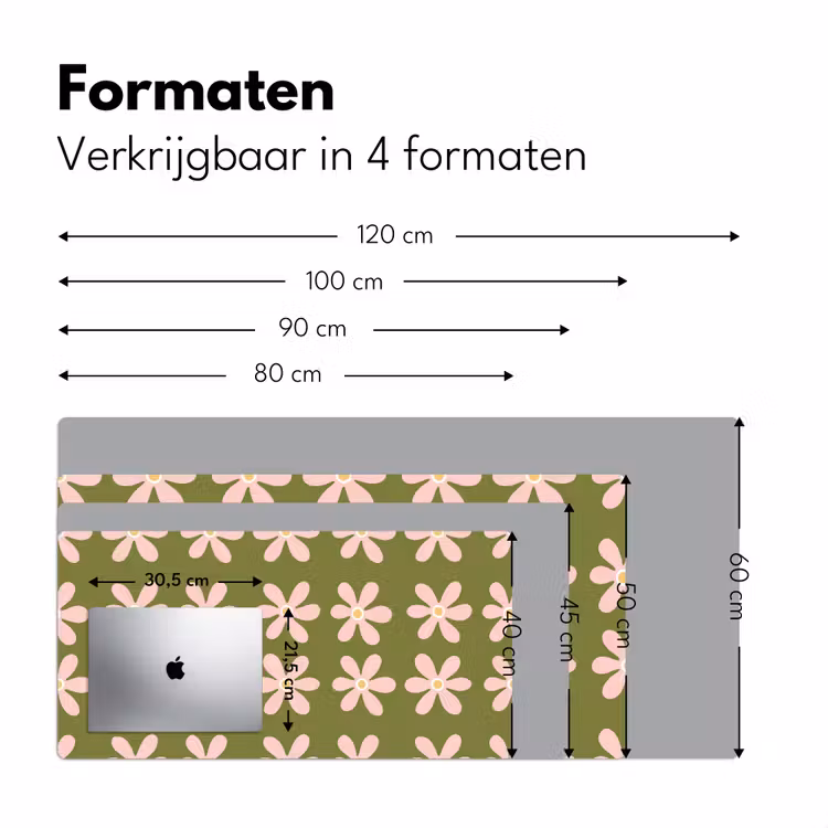 Bureau onderlegger - Bloem - Modern - Groen — 8