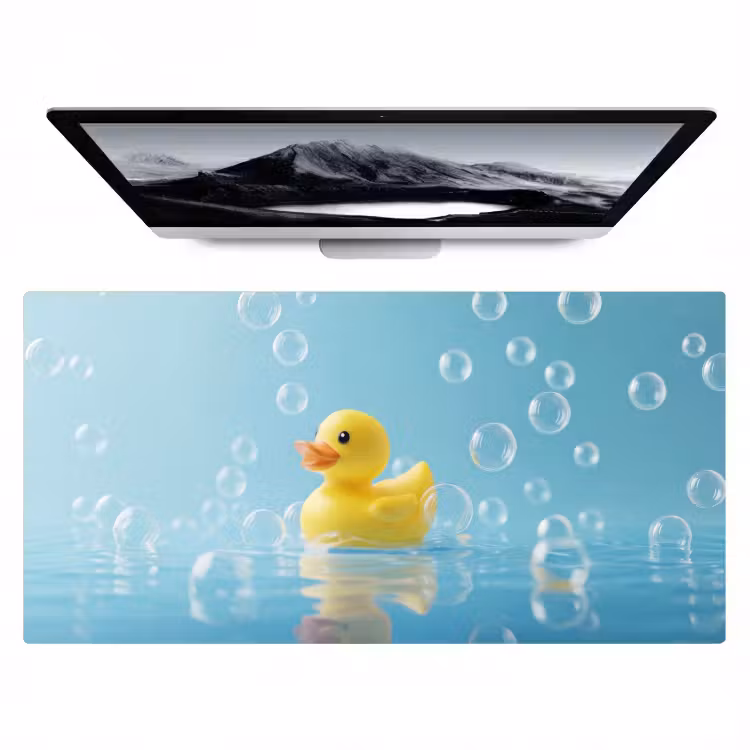 Bureau onderlegger - Bubbels - Badeend - Geel — 1