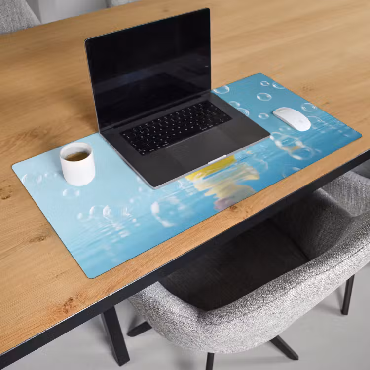 Bureau onderlegger - Bubbels - Badeend - Geel — 3