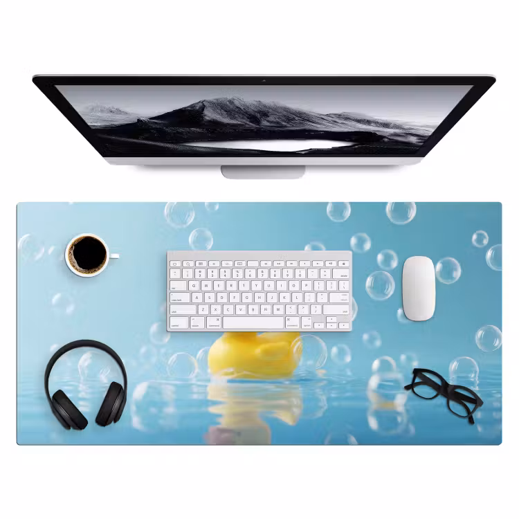 Bureau onderlegger - Bubbels - Badeend - Geel — 4