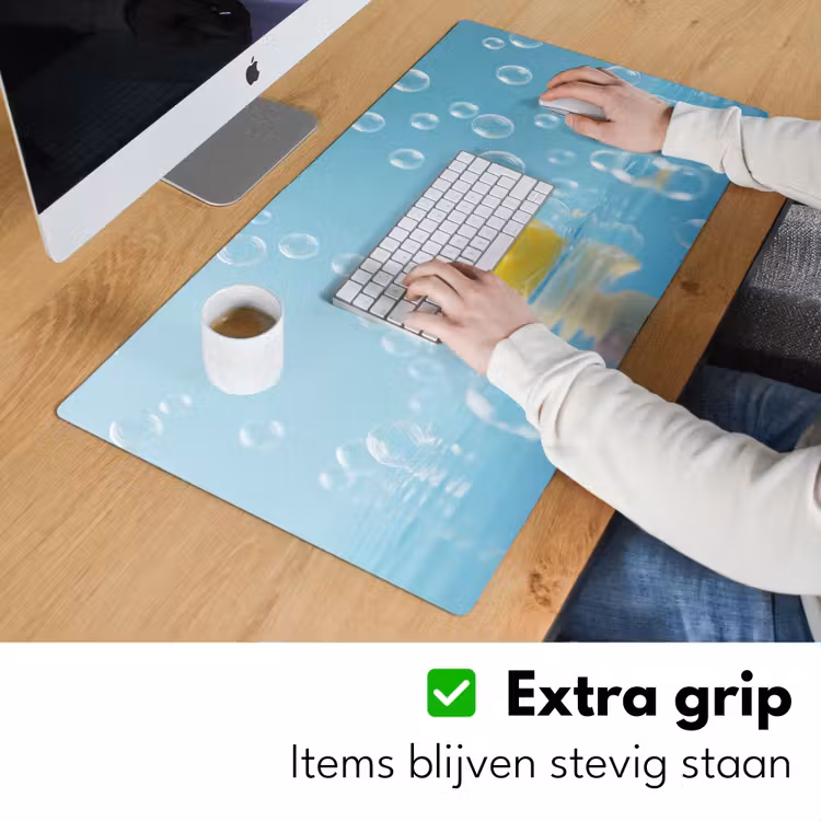 Bureau onderlegger - Bubbels - Badeend - Geel — 6