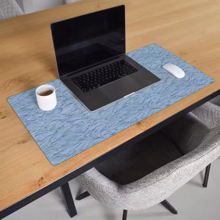 Bureau onderlegger - Golven - Ritmisch - Blauw — 3