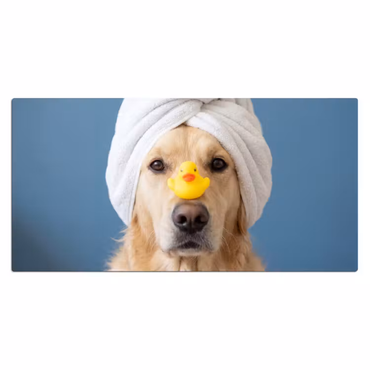 Bureau onderlegger - Hond - Badeend - Geel — 2