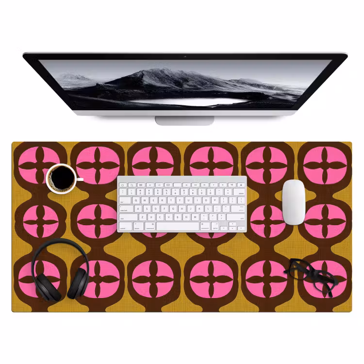 Bureau onderlegger - Modern - Patroon - Roze — 4