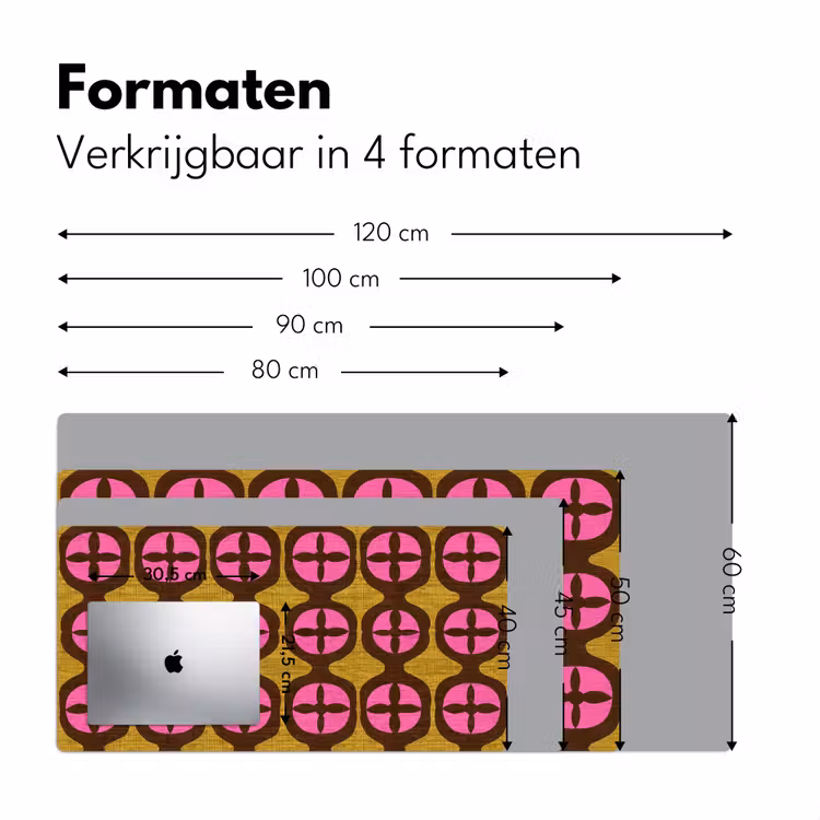 Bureau onderlegger - Modern - Patroon - Roze — 8