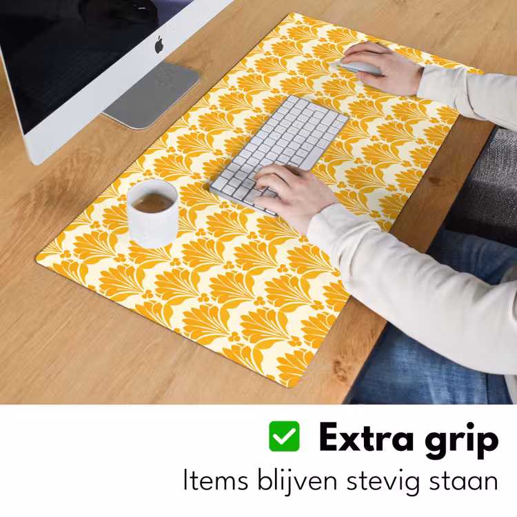Bureau onderlegger - Patroon - Motief - Geel — 6